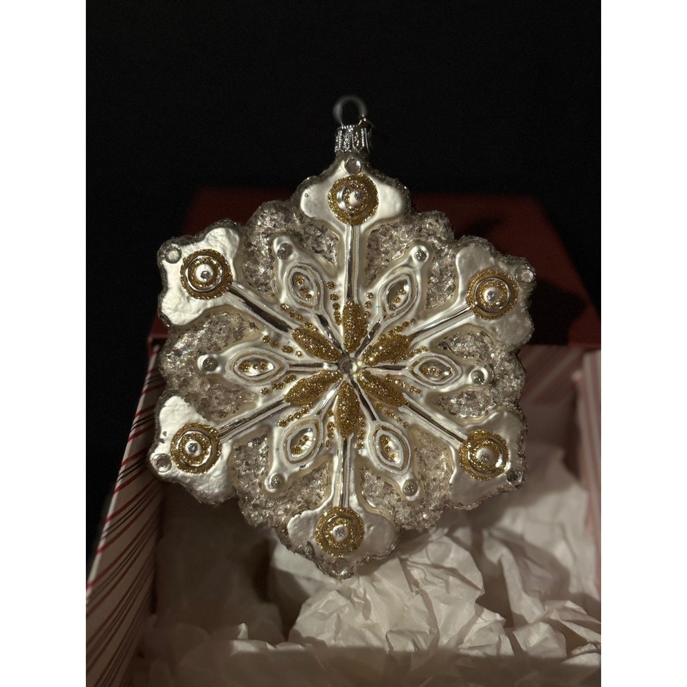 Hallmark Keepsake Sparkling Snowflake Blown Glass Ornament Terri Steiger 2017